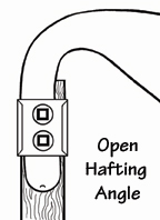 picture of hafting angle - open