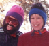 Elliot and Carol skiing